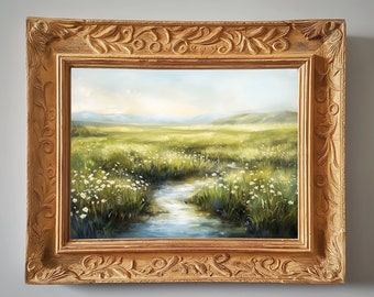 Meadow with a Path | Peaceful Landscape | Digital Download