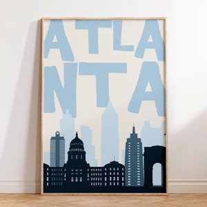 Atlanta Skyline Art Print: Minimalist Georgia Cityscape (Digital Download)