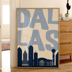 Vintage Dallas Art Print: Retro Home Decor (Digital Download)