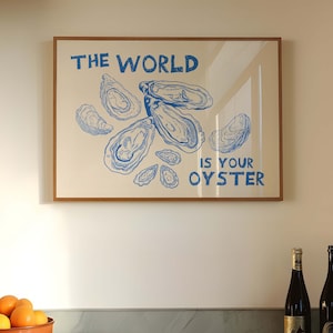 The World Is Your Oyster Print: Retro Küchenkunst (Digitaler Download)