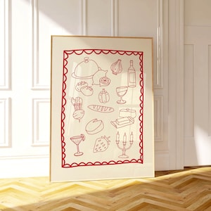 Vintage Food Poster: Trendy Kitchen & Dining Room Art (Digital Download)