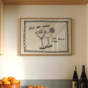 Barwagen afdrukken cocktailposter barwagen decor retro keuken muurkunst vintage barwagen kunst drankjes afdrukken trendy horizontale afdruk afdrukbare kunst
