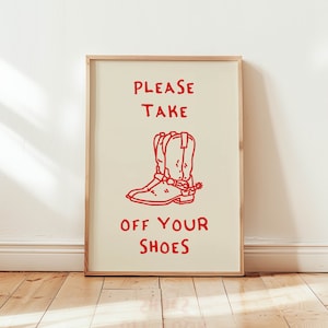 Cowboy Boots Art Print: Funny Western Home Decor (Digital Download)