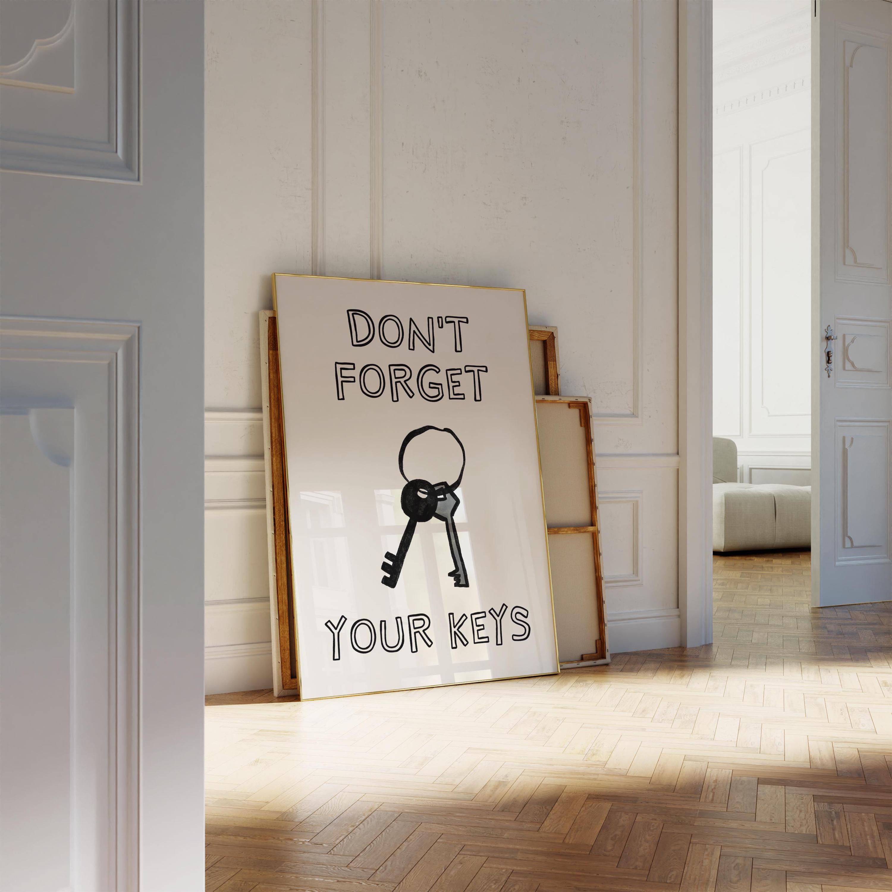 Funny Keys Reminder Print: Minimalist Entryway Decor (digital Download ...