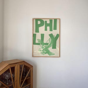 Impresión de Filadelfia: Arte mural de Filadelfia, póster del águila (descarga digital) imagen 3