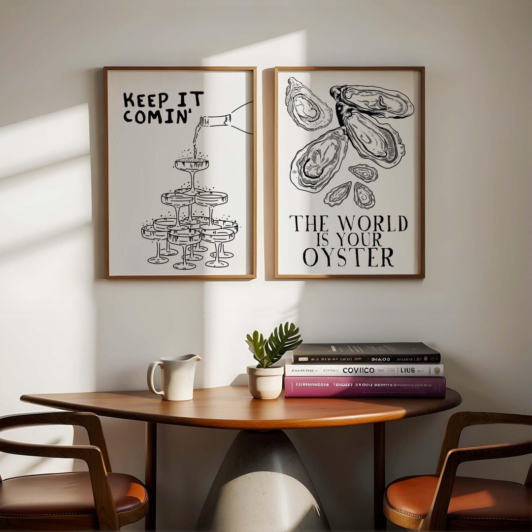 Kitchen Art Prints Vintage Kitchen Wall Art Retro Kitchen Posters ...