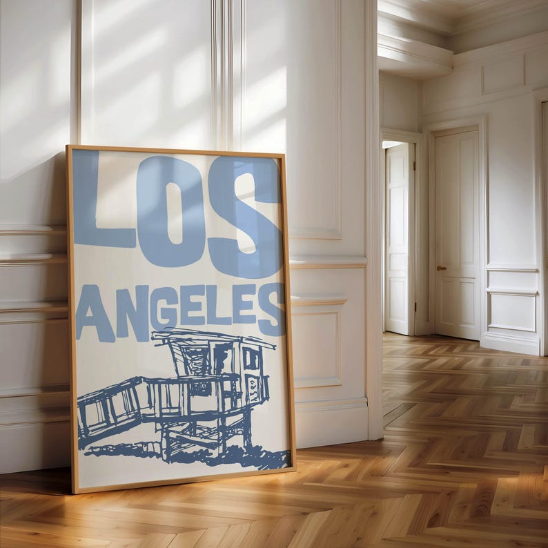 Los Angeles Art Print Vintage Los Angeles Poster Retro Los Angeles