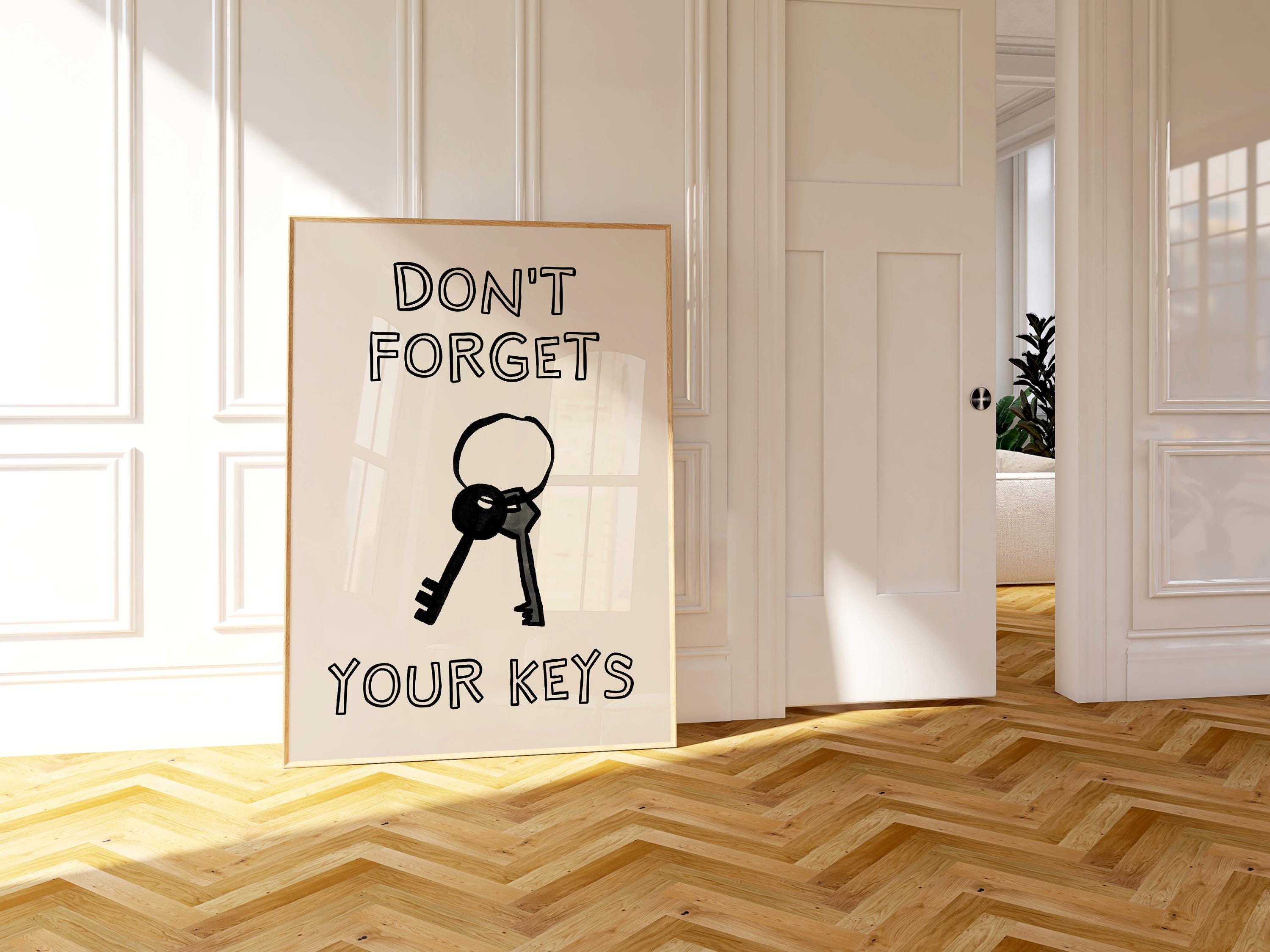 Funny Keys Reminder Print: Minimalist Entryway Decor (digital Download ...