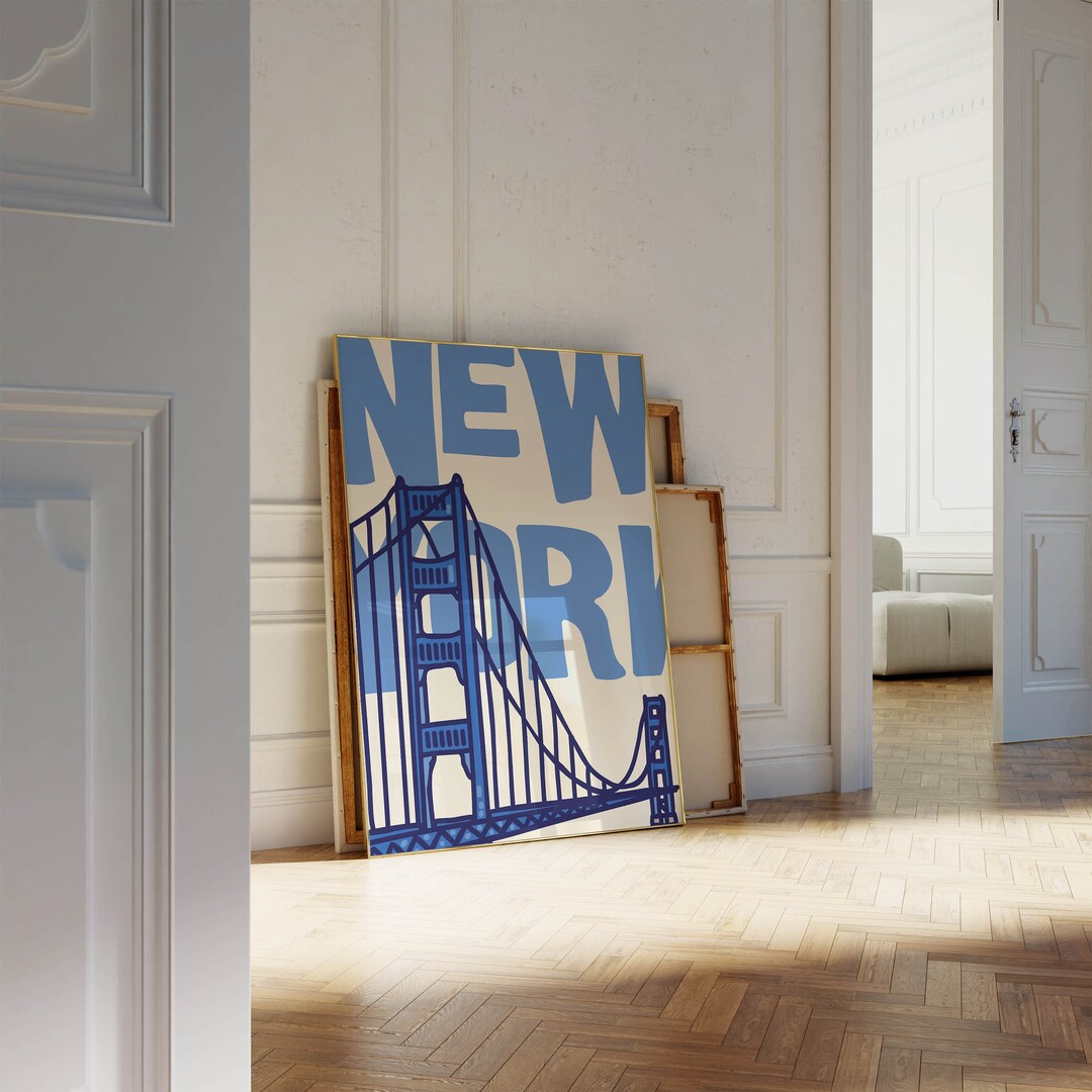 Vintage New York City Poster: Retro NYC Wall Art (digital Download) - Etsy