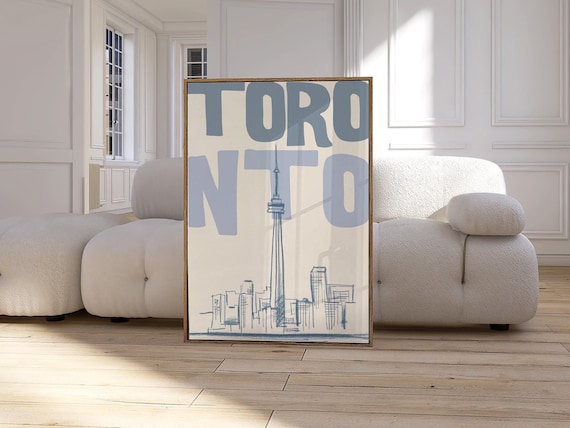 Toronto Skyline Print: Modern Canada Travel Poster (Digital Print)