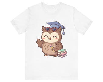 Owl Back to School Shirt, Cute First Day of School Owl | Kawaii Owl Shirt, Teacher Student Gift