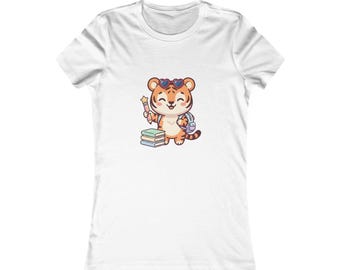 Tiger Cub Back to School Tee, Cute First Day of School Tiger Cub | Kawaii Tiger Cub Tee, Teacher Student Gift