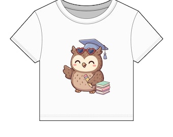 Owl Back to School Baby Tee, Cute First Day of School Owl | Kawaii Owl Baby Tee, Teacher Student Gift