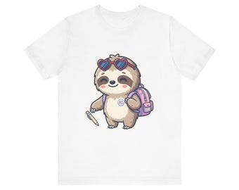 Sloth Back to School Shirt, Cute First Day of School Sloth | Kawaii Sloth Shirt, Teacher Student Gift