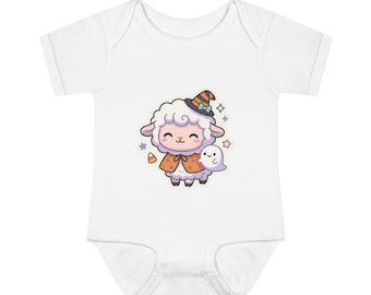 Lam Halloween-kindershirt en babyromper | Schattig spookachtig lam, herfstcadeau voor peuters