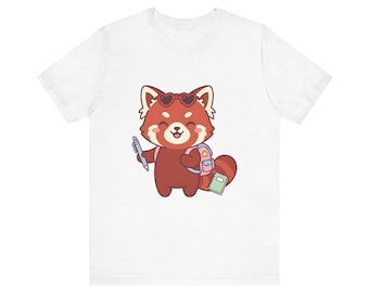 Red Panda Back to School Shirt, Cute First Day of School Red Panda | Kawaii Red Panda Shirt, Teacher Student Gift