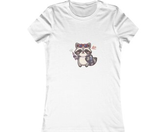 Raccoon Back to School Tee, Cute First Day of School Raccoon | Kawaii Raccoon Tee, Teacher Student Gift