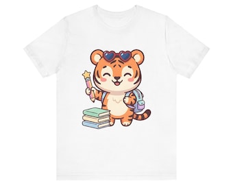 Tiger Cub Back to School Shirt, Cute First Day of School Tiger Cub | Kawaii Tiger Cub Shirt, Teacher Student Gift