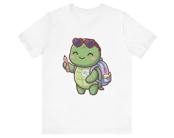 Sea Turtle Back to School Shirt, Cute First Day of School Sea Turtle | Kawaii Sea Turtle Shirt, Teacher Student Gift