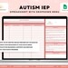 Autism IEP Spreadsheet With Dropdown Menu | Google Sheets | Microsoft ...