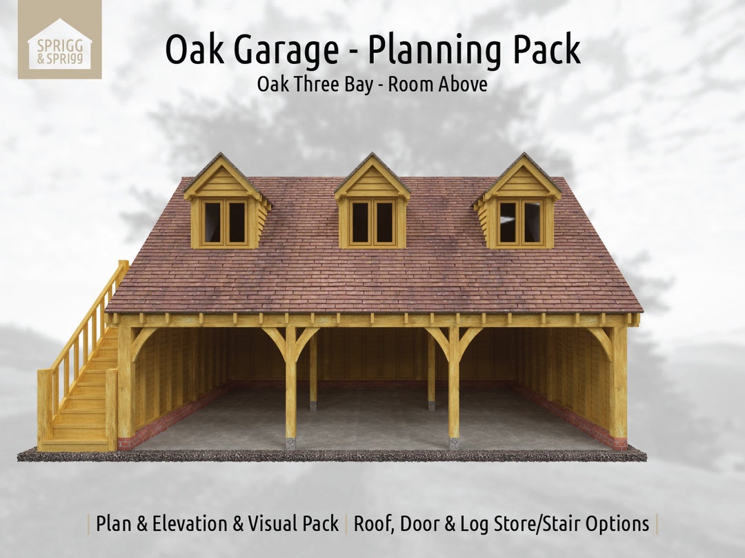 Oak Garage - Three Bay Room Above - Planning Pack - Etsy