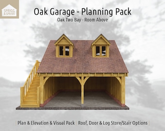 Oak Garage - Two Bay Room Above - Planning Pack