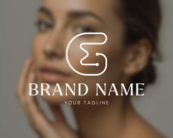 Beauty Logo Template, Feminine Canva Logo, Minimalist Skincare Branding, Wellness Business Logo Design