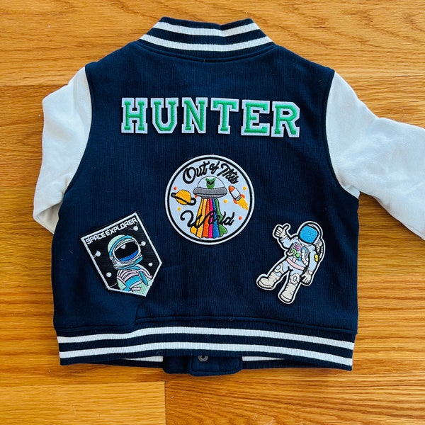 Space Themed Varsity Bomber Jacket