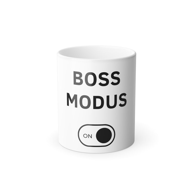 Coffee mug Boss mode on The perfect mug for motivated doers, gift for friends, family or colleagues, office mug zdjęcie 1