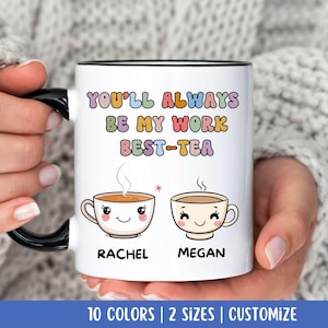 Personalized Work Bestie gift, Coworker leaving Gift, Custom Work Friend Mug, Retirement Birthday Gift, Coworker farewell, Moving Away Gift
