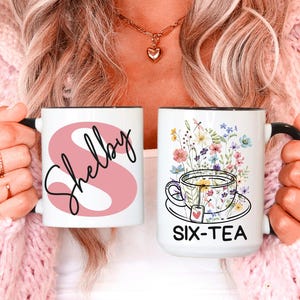 Six Tea Mug, 60th Birthday Mug, Custom Birthday Gift for Her, Personalized 60th Cup, Sixty Gifts, Name Chapter 60 Mug, 60th Gift for Women