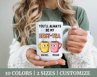 Custom Best Friend Mug, Bestie Ceramic Cup Personalized, Best Friend Friendship mug, Friends Mug, Friend Birthday present, Christmas Gift