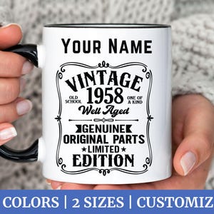 Personalisiertes Geschenk zum 66.Geburtstag, Geschenk zum 66. Geburtstag, Geburtstagsgeschenk 66 Jahre, alles Gute zum Geburtstag, Vintage 1958 Limited Edition