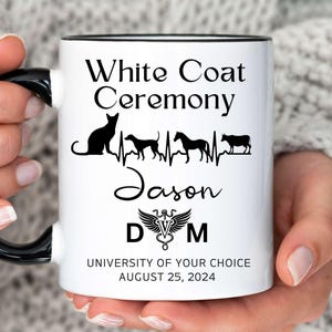 Witte jas ceremonie DVM eerste witte jas cadeau student dierenarts witte jas witte jas ceremonie cadeau, doctor in de diergeneeskunde