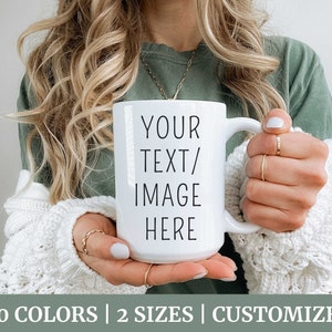 Custom Text mug, Design your own Mug, Gift for friend,Create your own mug, Logo Mug,Personalized Ceramic Mug,Customizable Message Coffee Cup