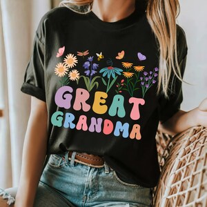 Great Grandma Shirt, Great Grandma Wildflowers Shirt, Great Grandma TShirt, Gift For Great Grandma,Mother&#39;s Day Gift For Great Grandma Gifts