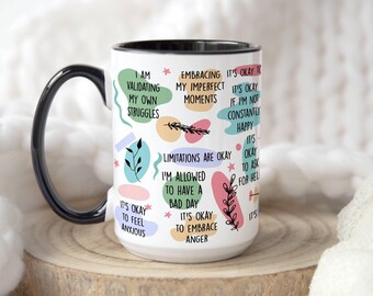 My Mental breakdown Mug,  Daily Affirmations Cup, 15oz Daily affirmations Mug, Gift for her, Best friend Mug, Mental Health Gift, Sister Mug