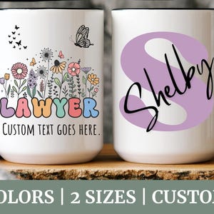 Lawyer Mug,Personalized Lawyer Floral Mug, Lawyer Coffee Mug, Law Student Mug, Tears Mug, Law School Mug, Funny Lawyer Mug, Arbitrator Cup