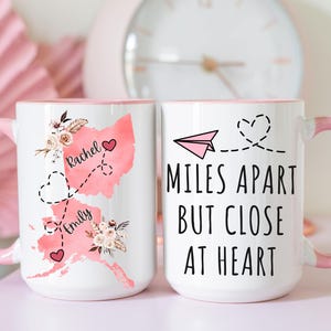 Personalisierte Freunde Becher, benutzerdefinierte Schwester Geschenk, Tochter Geschenk, beste Freundin Geschenk, Ferngeschenk, Freundschaft Geschenk, Becher von Zustand zu Zustand