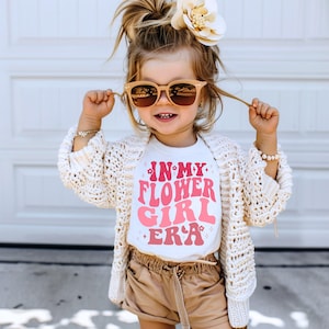 Wedding Party Kid Shirt, Bridal Party Shirt for Kids, Wedding Flower Girl Gift, In My Flower Girl Era Shirt, Flower Girl Retro Toddler Shirt
