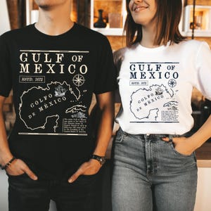 Golf von Mexiko Unisex-Hemd, amerikanischer Golf von Mexiko-Hemd, Texas Alabama Mississippi Florida Beach-T-Stück Shirt für Liebhaber