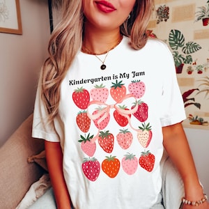 Comfort Colors® Kindergarten Teacher Shirt, Kinder Crew, Kinder Squad, Kindergarten Is My Jam Shirt, Kindergarten Teacher Gift, Kinder Team