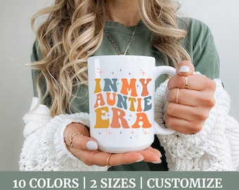 In My Auntie Era Mug en céramique 15 oz, Mug tante, Mug cadeau pour votre tante, Mug cool tante, Club des tantes cool, Mug à café tante, promu tante