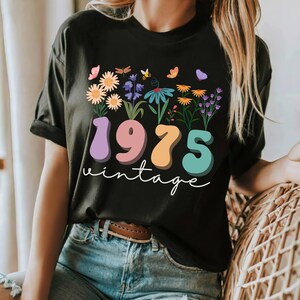 50th Birthday Shirt, 50th birthday gifts for women, 50th Birthday Gift, Vintage 1975 Shirt, 50th Birthday Gift, 50th birthday gift for mom