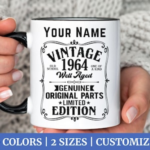 Cadeau personnalisé pour 60e anniversaire, tasse pour 60e anniversaire, cadeaux d'anniversaire pour 60 ans, joyeux 60e anniversaire, cadeaux pour 60e anniversaire, 60e anniversaire, soixante