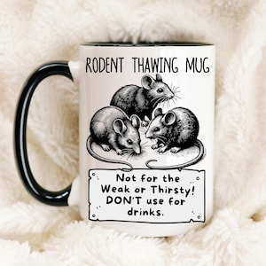 Rodent Thawing Mug, Snake Lovers Gift, Snake Accessories, New Pet Snake Supplies,  Reptile Keeper Custom Mug, Pet Supply Mug, Gift for Him