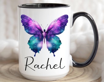 Butterfly Custom Name Mug, Personalized Butterfly Mug, Butterfly Lovers gift, Butterfl Mug, Butterfly Mug, Gift for Butterfly Lover Gift