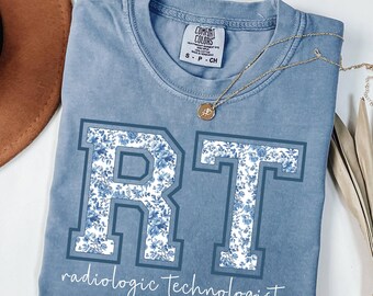 Comfort Colors® Rad TechT-Shirt, X-Ray Tech Gift, Medical Imaging Shirt, Blue Toile Radiologic Technologist Shirt, Rad Tech Graduation Gift