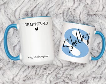 40th Birthday Mug, Custom Birthday Gift for Her, Personalized 40th Cup, In My Forties Era, Name Chapter 40 Mug, 40th Gift for Women