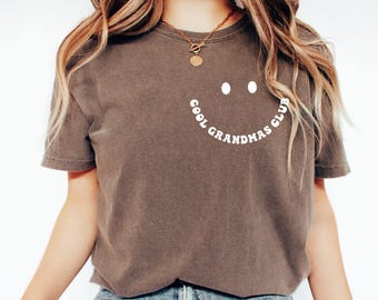 Camiseta del Club de Abuelas Cool Comfort Colors®, Regalo de los nietos, Camiseta del Día de la Madre, Camiseta de la Mejor Abuela, Camiseta de la Abuela Cool, Camiseta de Nana, Gigi